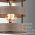 Rustic Kitchen Island Pendant Light Wood Finish